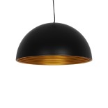 GLOBOSTAR® MEDEA 01344 Μοντέρνο Κρεμαστό Φωτιστικό Οροφής με Ντουί 1 x E27 AC 220-240V IP20 - Μαύρο & Χρυσό - Μ60 x Π60 x Υ30cm