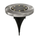 GLOBOSTAR® SOLARPIN 71503 Διακοσμητικό Φωτιστικό Κήπου LED 3W 120lm 60° DC 5V με Φωτοβολταϊκό Panel 5V 0.1W & Επαναφορτιζόμενη Μπαταρία Li-ion 3.2V 600mAh Αδιάβροχο IP65 Θερμό Λευκό 2700K - Πακέτο 4 Τεμαχίων - Μ12 x Π12 x Υ13cm - 2 Χρόνια Εγγύηση
