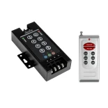 GLOBOSTAR® RGBCONTROLLER 73405 Dimmer / Controller με RF Ασύρματο Χειριστήριο με 3 x 10A 240W Κανάλια DC 12-24V 30A 720W Max IP20 - RF2.4Ghz - Μ12.1 x Π7.5 x Υ2.5cm - 2 Χρόνια Εγγύηση