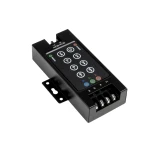 GLOBOSTAR® RGBCONTROLLER 73405 Dimmer / Controller με RF Ασύρματο Χειριστήριο με 3 x 10A 240W Κανάλια DC 12-24V 30A 720W Max IP20 - RF2.4Ghz - Μ12.1 x Π7.5 x Υ2.5cm - 2 Χρόνια Εγγύηση