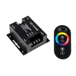 GLOBOSTAR® RGBCONTROLLER 73406 Dimmer / Controller με RF Ασύρματο Χειριστήριο με 3 x 6A 180W Κανάλια DC 12-24V 18A 432W Max IP20 - RF2.4Ghz - Μ8.3 x Π8.1 x Υ3.3cm - 2 Χρόνια Εγγύηση