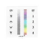 Ασύρματο LED RGB Χειριστήριο Αφής και Τοίχου 2.4G RF Έως και 4 Διαφορετικά Groups DC GloboStar 73417