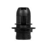 GloboStar® 78961 ΣΕΤ Ντουί E14 με Ροδέλα Πλαστικό Μάυρο DIY