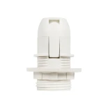 GLOBOSTAR® LAMPHOLDER 78962 Ντουί E14 με Ροδέλα IP20 Λευκό - Μ4.5 x Π4.5 x Υ5.6cm