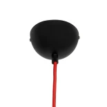 GLOBOSTAR® SUSPENS 90001 Μοντέρνο Κρεμαστό Φωτιστικό Οροφής με Ντουί 1 x E27 AC 220-240V IP20 - Μαύρο & Κόκιννο - Μ4 x Π4 x Υ110cm