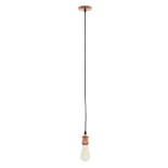 GLOBOSTAR® SUSPENS 90012 Μοντέρνο Κρεμαστό Φωτιστικό Οροφής με Ντουί 1 x E27 AC 220-240V IP20 - Μαύρο & Χάλκινο - Μ10 x Π10 x Υ88cm
