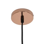 GLOBOSTAR® SUSPENS 90012 Μοντέρνο Κρεμαστό Φωτιστικό Οροφής με Ντουί 1 x E27 AC 220-240V IP20 - Μαύρο & Χάλκινο - Μ10 x Π10 x Υ88cm