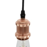 GLOBOSTAR® SUSPENS 90012 Μοντέρνο Κρεμαστό Φωτιστικό Οροφής με Ντουί 1 x E27 AC 220-240V IP20 - Μαύρο & Χάλκινο - Μ10 x Π10 x Υ88cm