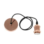 GLOBOSTAR® SUSPENS 90012 Μοντέρνο Κρεμαστό Φωτιστικό Οροφής με Ντουί 1 x E27 AC 220-240V IP20 - Μαύρο & Χάλκινο - Μ10 x Π10 x Υ88cm