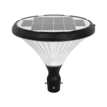 GLOBOSTAR® SQUARE 90502 Φωτιστικό Κεφαλής Post Top Πλατείας/Πάρκου/Κήπου LED 40W 2000lm 120° DC 5V με Ενσωματωμένο Φωτοβολταϊκό Panel 6V 12W & Επαναφορτιζόμενη Μπαταρία Li-ion 3.2V 15000mAh με Αισθητήρα Ημέρας-Νύχτας Αδιάβροχο IP65 Ψυχρό Λευκό 6000K - San