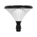 GLOBOSTAR® SQUARE 90502 Φωτιστικό Κεφαλής Post Top Πλατείας/Πάρκου/Κήπου LED 40W 2000lm 120° DC 5V με Ενσωματωμένο Φωτοβολταϊκό Panel 6V 12W & Επαναφορτιζόμενη Μπαταρία Li-ion 3.2V 15000mAh με Αισθητήρα Ημέρας-Νύχτας Αδιάβροχο IP65 Ψυχρό Λευκό 6000K - San
