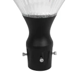 GLOBOSTAR® SQUARE 90502 Φωτιστικό Κεφαλής Post Top Πλατείας/Πάρκου/Κήπου LED 40W 2000lm 120° DC 5V με Ενσωματωμένο Φωτοβολταϊκό Panel 6V 12W & Επαναφορτιζόμενη Μπαταρία Li-ion 3.2V 15000mAh με Αισθητήρα Ημέρας-Νύχτας Αδιάβροχο IP65 Ψυχρό Λευκό 6000K - San