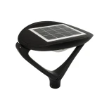 GLOBOSTAR® SQUARE 12117 Φωτιστικό Στύλου/Κολώνας Πλατείας/Πάρκου με Ασύρματο Χειριστήριο LED 25W 2500lm 120° Ενσωματωμένο Φωτοβολταϊκό Panel 5V 12W & Επαναφορτιζόμενη Μπαταρία Li-ion 3.2V 24000mAh με Αισθητήρα Κίνησης-Ημέρας-Νύχτας Αδιάβροχο IP65 Ψυχρό Λε