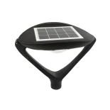 GLOBOSTAR® SQUARE 12117 Φωτιστικό Στύλου/Κολώνας Πλατείας/Πάρκου με Ασύρματο Χειριστήριο LED 25W 2500lm 120° Ενσωματωμένο Φωτοβολταϊκό Panel 5V 12W & Επαναφορτιζόμενη Μπαταρία Li-ion 3.2V 24000mAh με Αισθητήρα Κίνησης-Ημέρας-Νύχτας Αδιάβροχο IP65 Ψυχρό Λε