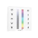 Ασύρματο LED RGB Χειριστήριο Αφής και Τοίχου 2.4G RF Έως και 4 Διαφορετικά Groups DC GloboStar 73417