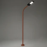 GLOBOSTAR® URBANO-280 GLB-000-0011 Μεταλλικός Γαλβανισμένος Στύλος Φωτισμού για Φωτοβολταϊκό Φωτιστικό Δρόμου Εξωτερικού Χώρου - RAL 8004 Corten Καφε Ματ - Μ84 x Π25 x Υ280cm