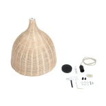 kelvo® BAHAMAS KLV-102-0002 Κρεμαστό Φωτιστικό Οροφής για Λάμπα με Ντουί E27 AC 220-240V IP20 - Μπεζ - Μ45 x Π45 x Υ45cm