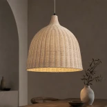 kelvo® BAHAMAS KLV-102-0003 Κρεμαστό Φωτιστικό Οροφής για Λάμπα με Ντουί E27 AC 220-240V IP20 - Μπεζ - Μ60 x Π60 x Υ60cm