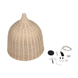 kelvo® BAHAMAS KLV-102-0003 Κρεμαστό Φωτιστικό Οροφής για Λάμπα με Ντουί E27 AC 220-240V IP20 - Μπεζ - Μ60 x Π60 x Υ60cm