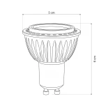 kelvo® KYRON 10° KLV-103-0004 Σποτ GU10 MR16 LED 5W 550lm CRI≥90 10° AC 220-240V IP20 Θερμό Λευκό 2700K Dimmable - CREE CXA Chip - Γκρι Ανθρακί Ματ - Μ5 x Π5 x Υ5.8cm - 3 Χρόνια Εγγύηση
