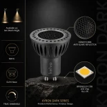 kelvo® KYRON DARK 36° KLV-103-0008 Σποτ GU10 MR16 με Honeycomb Anti-Glare Reflector LED 7W 770lm CRI≥90 36° AC 220-240V IP20 Θερμό Λευκό 2700K Dimmable - CREE CXA Chip - Γκρι Ανθρακί & Μαύρο Ματ - Μ5 x Π5 x Υ5.8cm - 3 Χρόνια Εγγύηση