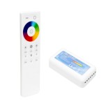 GLOBOSTAR® RGBCONTROLLER 73424 Σετ Dimmer / Controller με RF Ασύρματο Χειριστήριο με 3 x 6.7A 160W Κανάλια DC 12-24V 20.1A 480W Max IP20 - RF2.4Ghz SYNC - Μ8.5 x Π4.5 x Υ2.5cm - 2 Χρόνια Εγγύηση