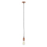 GLOBOSTAR® SUSPENS 90012 Μοντέρνο Κρεμαστό Φωτιστικό Οροφής με Ντουί 1 x E27 AC 220-240V IP20 - Μαύρο & Χάλκινο - Μ10 x Π10 x Υ88cm
