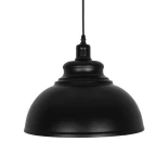 GloboStar® ANDY 01000 Μοντέρνο Κρεμαστό Φωτιστικό Καμπάνα Μονόφωτο 1 x E27 IP20 Μαύρο & Χρυσό Μέταλλο - Μ35 x Π35 x Y28cm