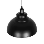 GloboStar® ANDY 01000 Μοντέρνο Κρεμαστό Φωτιστικό Καμπάνα Μονόφωτο 1 x E27 IP20 Μαύρο & Χρυσό Μέταλλο - Μ35 x Π35 x Y28cm
