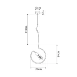 GLOBOSTAR® LIBBY 01095-1 Παιδικό Κρεμαστό Φωτιστικό Οροφής με Ντουί 1 x E27 AC 220-240V IP20 - Κόκκινο - Μ28 x Π28 x Υ16cm