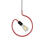 GLOBOSTAR® LIBBY 01095-1 Παιδικό Κρεμαστό Φωτιστικό Οροφής με Ντουί 1 x E27 AC 220-240V IP20 - Κόκκινο - Μ28 x Π28 x Υ16cm