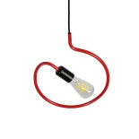 GLOBOSTAR® LIBBY 01095-1 Παιδικό Κρεμαστό Φωτιστικό Οροφής με Ντουί 1 x E27 AC 220-240V IP20 - Κόκκινο - Μ28 x Π28 x Υ16cm