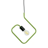 GLOBOSTAR® LIBBY 01096-1 Παιδικό Κρεμαστό Φωτιστικό Οροφής με Ντουί 1 x E27 AC 220-240V IP20 - Πράσινο & Μαύρο - Μ31 x Π31 x Υ16cm