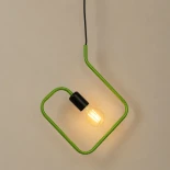 GLOBOSTAR® LIBBY 01096-1 Παιδικό Κρεμαστό Φωτιστικό Οροφής με Ντουί 1 x E27 AC 220-240V IP20 - Πράσινο & Μαύρο - Μ31 x Π31 x Υ16cm