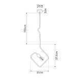 GLOBOSTAR® LIBBY 01096-1 Παιδικό Κρεμαστό Φωτιστικό Οροφής με Ντουί 1 x E27 AC 220-240V IP20 - Πράσινο & Μαύρο - Μ31 x Π31 x Υ16cm