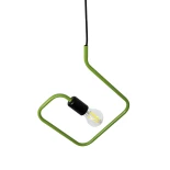GLOBOSTAR® LIBBY 01096-1 Παιδικό Κρεμαστό Φωτιστικό Οροφής με Ντουί 1 x E27 AC 220-240V IP20 - Πράσινο & Μαύρο - Μ31 x Π31 x Υ16cm