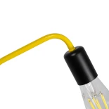 GloboStar® LIBBY 01097-1 Παιδικό Κρεμαστό Φωτιστικό Γεωμετρικό Σχήμα Μονόφωτο 1 x E27 IP20 Κίτρινο Μέταλλο - Μ31 x Π31 x Υ16cm