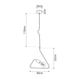 GloboStar® LIBBY 01097-1 Παιδικό Κρεμαστό Φωτιστικό Γεωμετρικό Σχήμα Μονόφωτο 1 x E27 IP20 Κίτρινο Μέταλλο - Μ31 x Π31 x Υ16cm