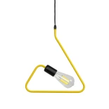 GloboStar® LIBBY 01097-1 Παιδικό Κρεμαστό Φωτιστικό Γεωμετρικό Σχήμα Μονόφωτο 1 x E27 IP20 Κίτρινο Μέταλλο - Μ31 x Π31 x Υ16cm
