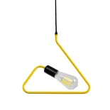 GloboStar® LIBBY 01097-1 Παιδικό Κρεμαστό Φωτιστικό Γεωμετρικό Σχήμα Μονόφωτο 1 x E27 IP20 Κίτρινο Μέταλλο - Μ31 x Π31 x Υ16cm