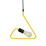 GloboStar® LIBBY 01097-1 Παιδικό Κρεμαστό Φωτιστικό Γεωμετρικό Σχήμα Μονόφωτο 1 x E27 IP20 Κίτρινο Μέταλλο - Μ31 x Π31 x Υ16cm