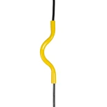 GloboStar® LIBBY 01097-1 Παιδικό Κρεμαστό Φωτιστικό Γεωμετρικό Σχήμα Μονόφωτο 1 x E27 IP20 Κίτρινο Μέταλλο - Μ31 x Π31 x Υ16cm