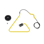 GloboStar® LIBBY 01097-1 Παιδικό Κρεμαστό Φωτιστικό Γεωμετρικό Σχήμα Μονόφωτο 1 x E27 IP20 Κίτρινο Μέταλλο - Μ31 x Π31 x Υ16cm