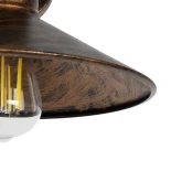 GLOBOSTAR® VINSA 01136 Boho Φωτιστικό Τοίχου - Απλίκα με Ντουί 1 x E27 AC 220-240V IP20 - Χάλκινο & Μπεζ - Μ50 x Π27 x Υ25cm
