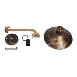 GLOBOSTAR® VINSA 01136 Boho Φωτιστικό Τοίχου - Απλίκα με Ντουί 1 x E27 AC 220-240V IP20 - Χάλκινο & Μπεζ - Μ50 x Π27 x Υ25cm