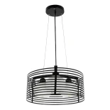 GLOBOSTAR® KEVIA 01150 Μοντέρνο Κρεμαστό Φωτιστικό Οροφής με Ντουί 3 x E27 AC 220-240V IP20 - Μαύρο & Λευκό - Μ40 x Π40 x Υ17.5cm