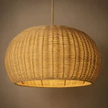 GLOBOSTAR® DE LA MER 01624 Boho Κρεμαστό Φωτιστικό Οροφής με Ντουί 3 x E27 AC 220-240V IP20 - Μπεζ - Μ45 x Π45 x Υ24cm