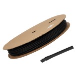 GLOBOSTAR® SHRINKTUBE 79816 Θερμοσυστελλόμενο Μακαρόνι Στεγανοποίησης για Neon Flex LED Αδιάβροχο IP65 - Μαύρο Ματ - Μ100 x Π0.4 x Υ0.4cm/Π1 x Υ1cm