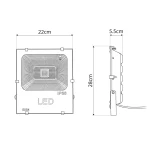 GLOBOSTAR® RGBFLOOD 75602 Προβολέας με IR Ασύρματο Χειριστήριο LED 50W 3250lm 120° AC 220-240V Αδιάβροχο IP66 Πολύχρωμο RGB Dimmable - COB Chip - Μαύρο Ματ - Μ28.5 x Π23.5 x Υ10cm - 2 Χρόνια Εγγύηση