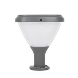 GLOBOSTAR® NATURE 90532 Φωτιστικό Κολωνάκι Κήπου LED 10W 500lm 120° DC 5V με Ενσωματωμένο Φωτοβολταϊκό Panel 6V 2W & Επαναφορτιζόμενη Μπαταρία Li-ion 3.2V 8000mAh με Αισθητήρα Ημέρας-Νύχτας Αδιάβροχο IP65 Ψυχρό Λευκό 6000K - Sanan SMD Chip - Γκρι Ανθρακί 